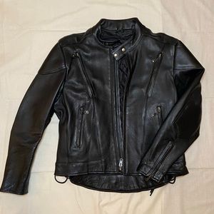 Heavy Motorcycle Leather Jacket. By Barney’s Leather Perfect condition